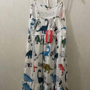 PatPat Dinosaur Print Midi Dress - Multicolor